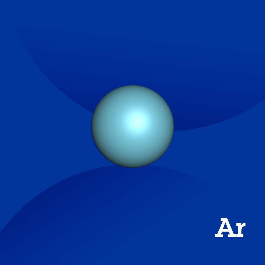 argon atom 3d